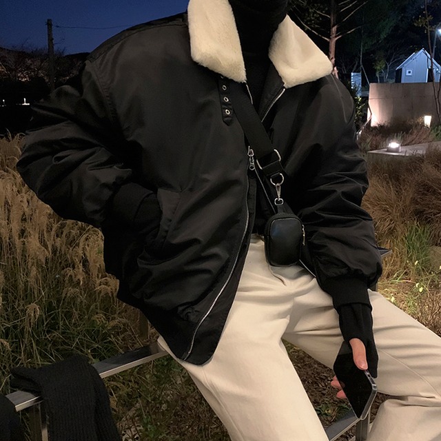 ボアネック　フライトボンバージャケット　2カラー　LB1543