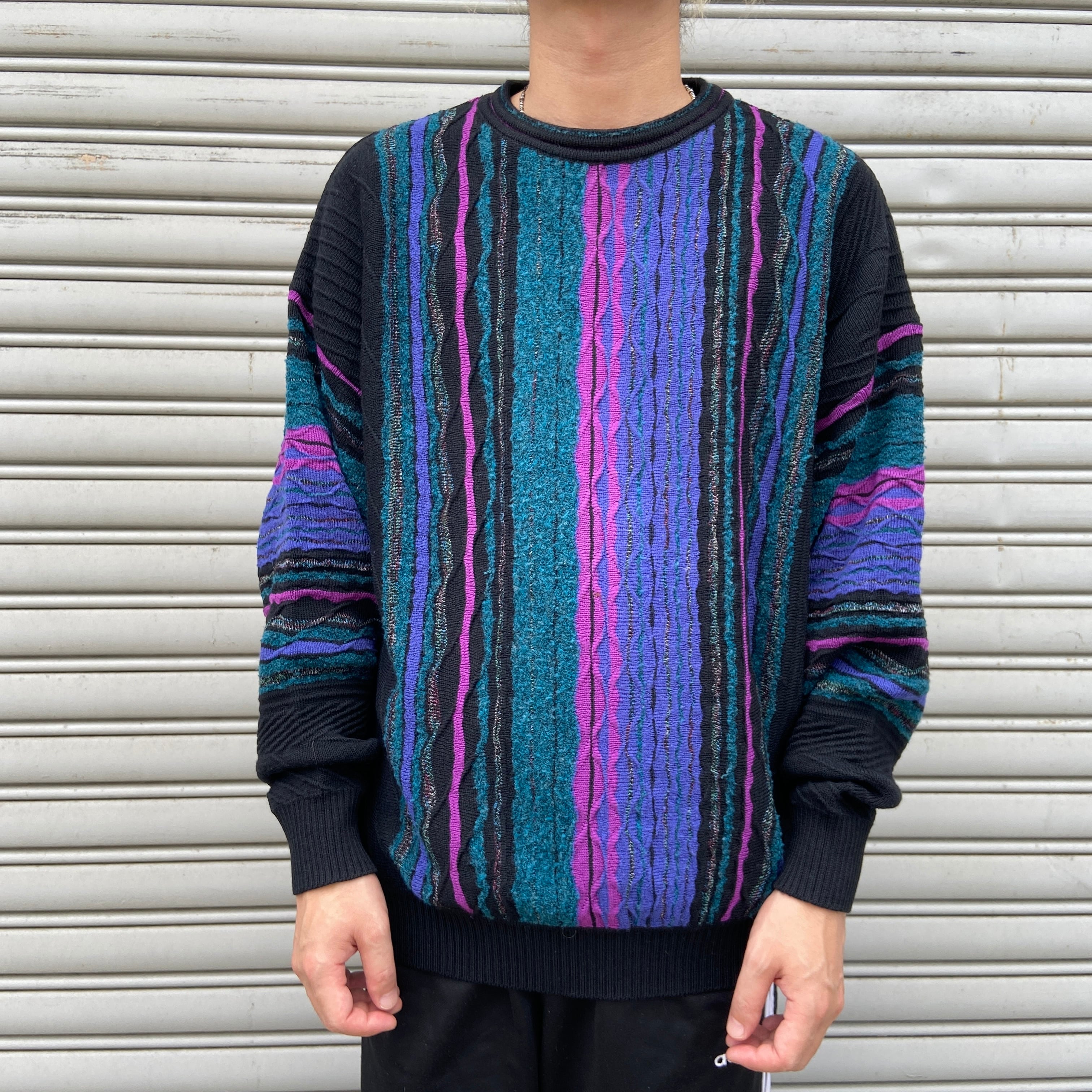 90s USA製 ST.Croix セントクロワ 3Dニット クージー風 L | 古着 90s USA製 ST.Croix セントクロワ 3Dニット クージー風 L | 古着
