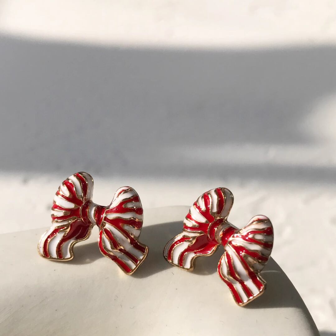 Cute Bow Earrings ‘Runaway Princess’(CF033)