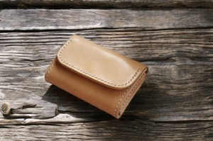 【受注製作】本革サドルレザーのお札を折らないミニ財布