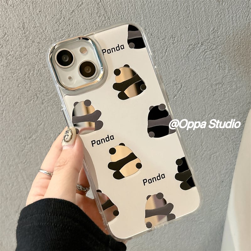 iPhoneケース スマホケース パンダ ロゴ panda アニマル ポップ ユニーク 韓国ファッション Luluca 韓国 トレンドファッションLuluca-ルルカ-