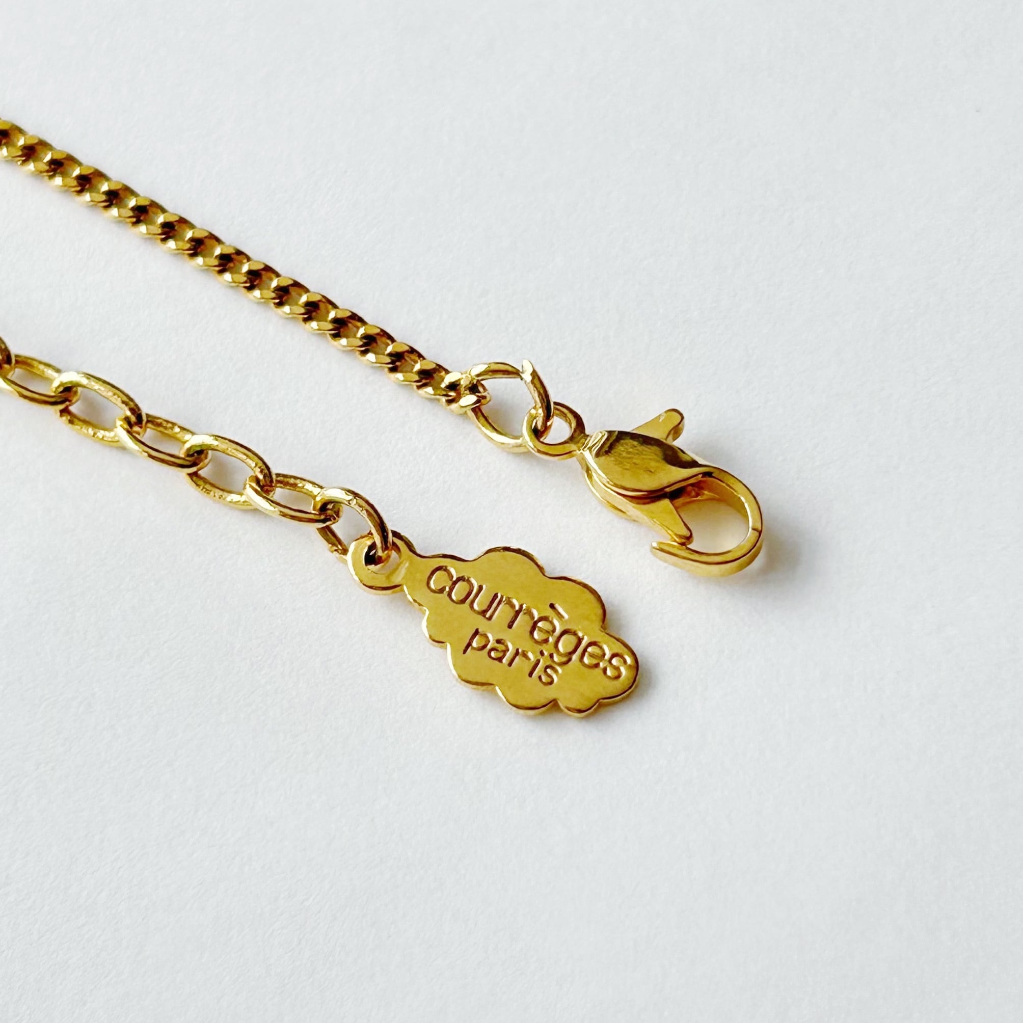 C7126】courreges heart emblem necklace/クレージュ/ネックレス