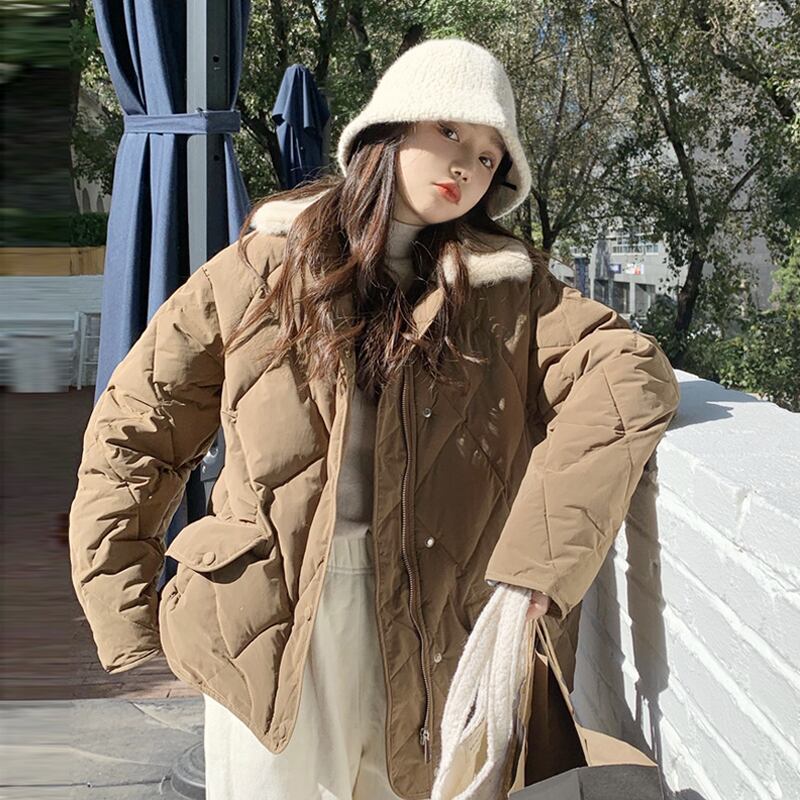 ファーカラージャケット オータムウィンタールーズスタイル コットン 秋物 冬物 スーパーモール14781977252