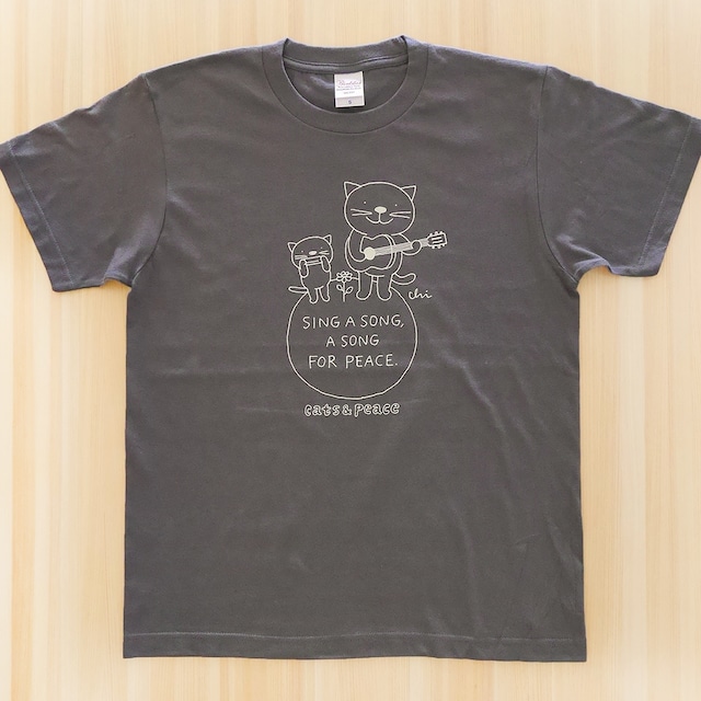 再入荷♪ Tシャツ「ねこといぬと」サンドカーキ