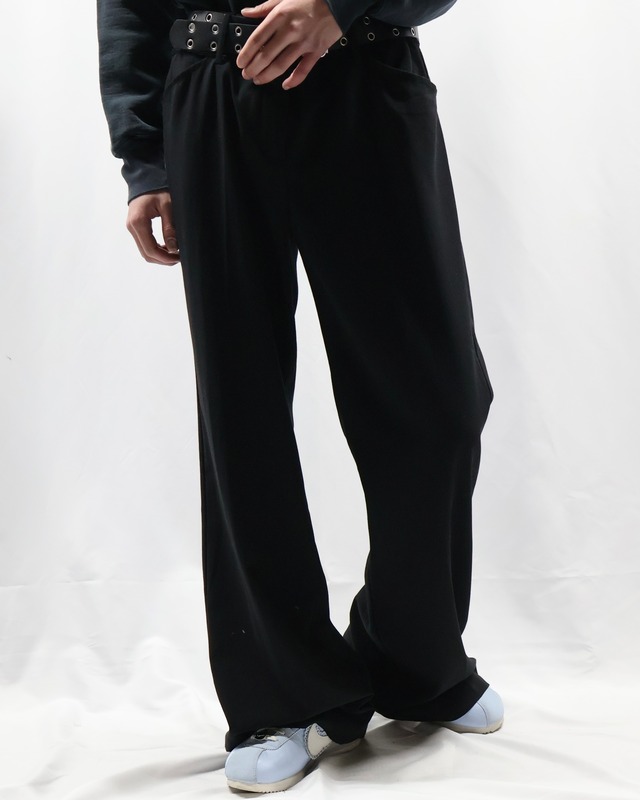 Waistband Lace Straight Slacks