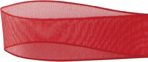 オーガンジーリボン３５ミリ　Ｒ　レッド系　MRK-0007R　4961823731457　リボン > 定番リボン