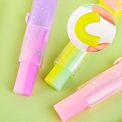 消しゴム 小学生 よく消える スかわいい 動物 消しゴム セット ティック消しゴム 消しゴム ペン 猫 可愛い 文房具 キラキラ カラフル 消しゴム4色+鉛筆+鉛筆削り 6個セット (キラキラ カラフル 4色セット)