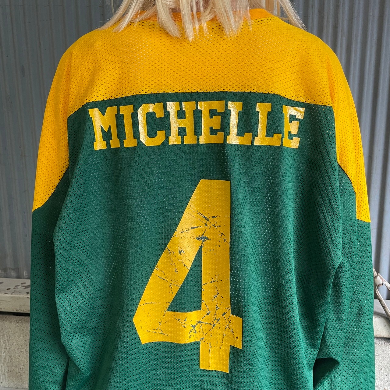USA製 FLASH MICHELLE 4 チーム メッシュ 両面プリント ホッケーシャツ 