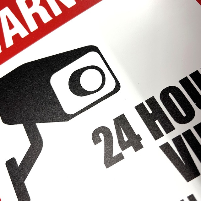 アメリカンサインボード /  ブリキ看板 アメリカン雑貨 防犯