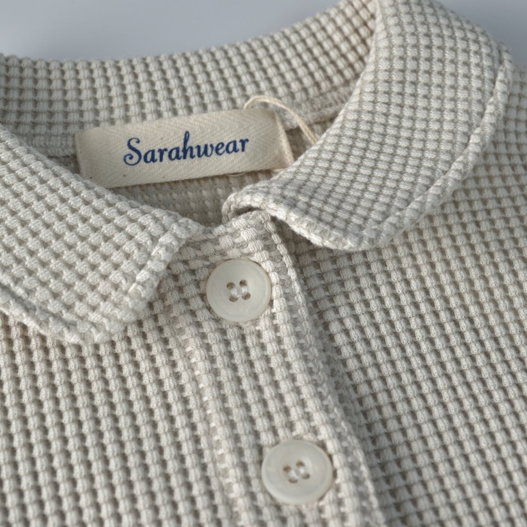Sarahwear サラウエア ワッフルポロシャツ・ベージュ【送料無料】