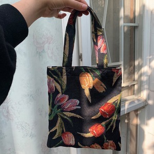 floral portable handbag