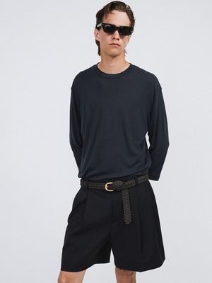 [RECTO][MEN] WOOL BLEND LOOSE TOP (INDIGO NAVY) 正規品 韓国ブランド 韓国通販 韓国代行 韓国ファッション レクト メンズ 日本 店舗