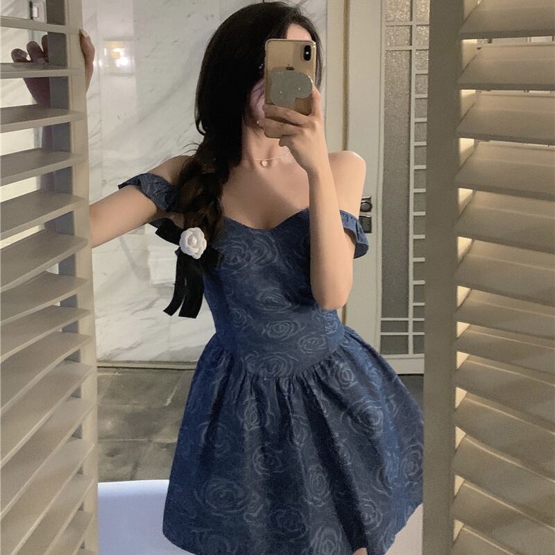 サマースタイルスタンダードスカート ウェストドレス レトロ 大人ガーリー スウィート キュート カジュアル 夏物 ドラファッションホール43818720977