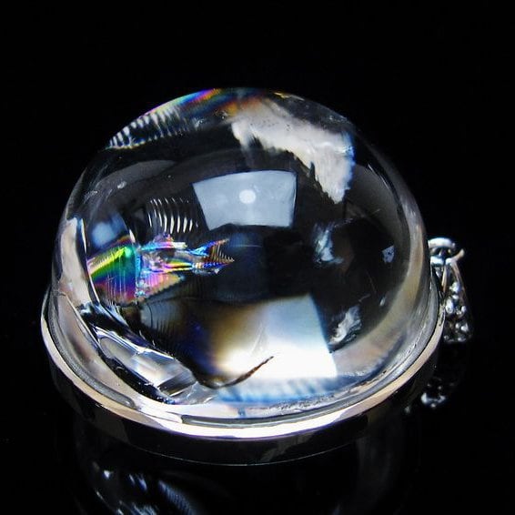 アイリスクォーツ 水晶 ペンダント 虹入り 一点物  おまかせ便 112-12444