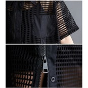 メッシュ シャツワンピース  30225