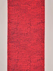 【受注商品】Rumi Rockきもの「クロコモン」パプリカ 赤黒　[A546]