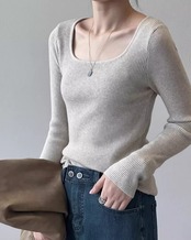 Round neck rib Knit　T20180