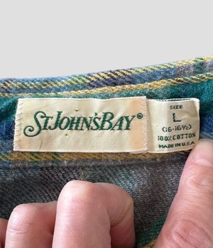 -ST JOHNSBAY- Vintage 80~90s L Flannel Shirt