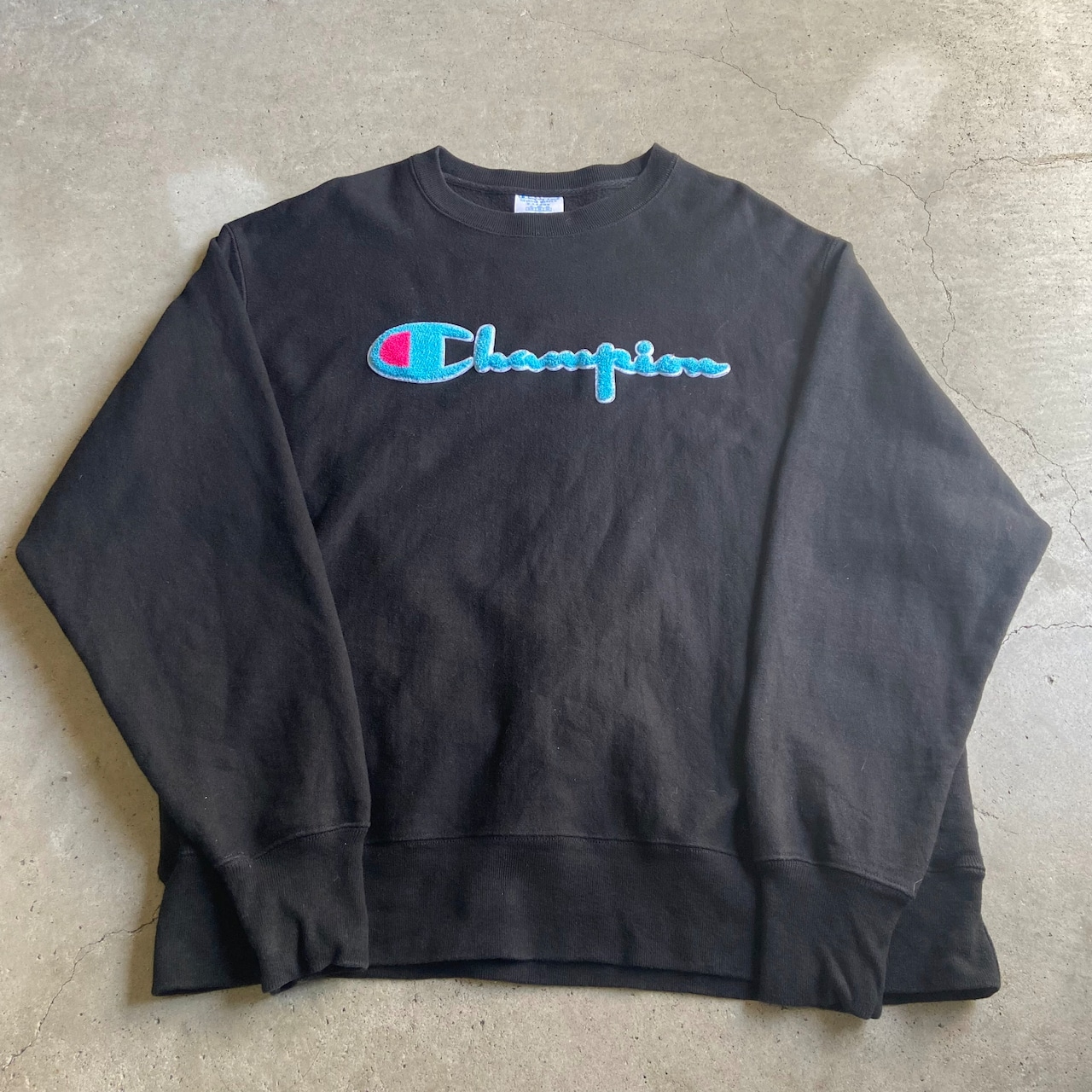 ビッグサイズ Champion チャンピオン 青タグ 復刻 もこもこロゴ 