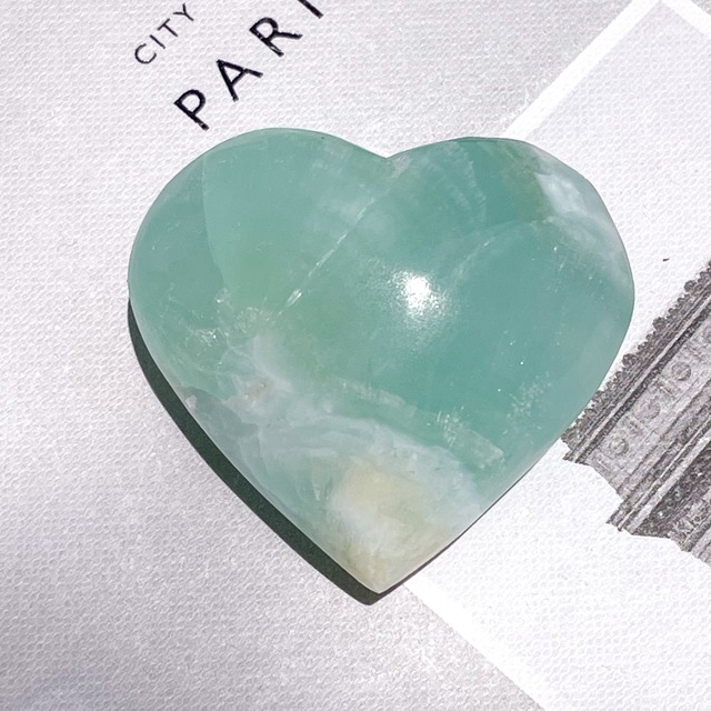 Caribbean Blue Calcite Heart 22 ✧ カリビアンブルーカルサイト