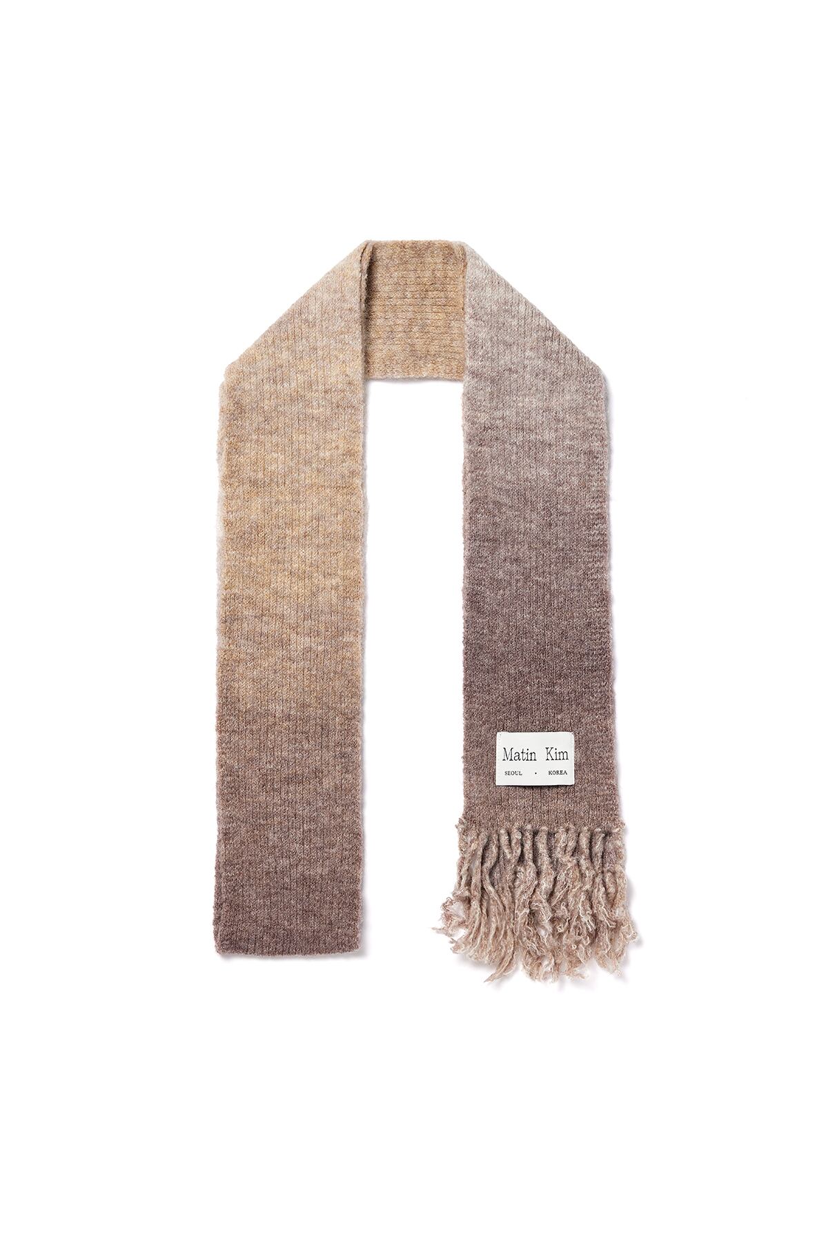Matin Kim] COZY GRADATION MUFFLER IN BROWN 正規品 韓国