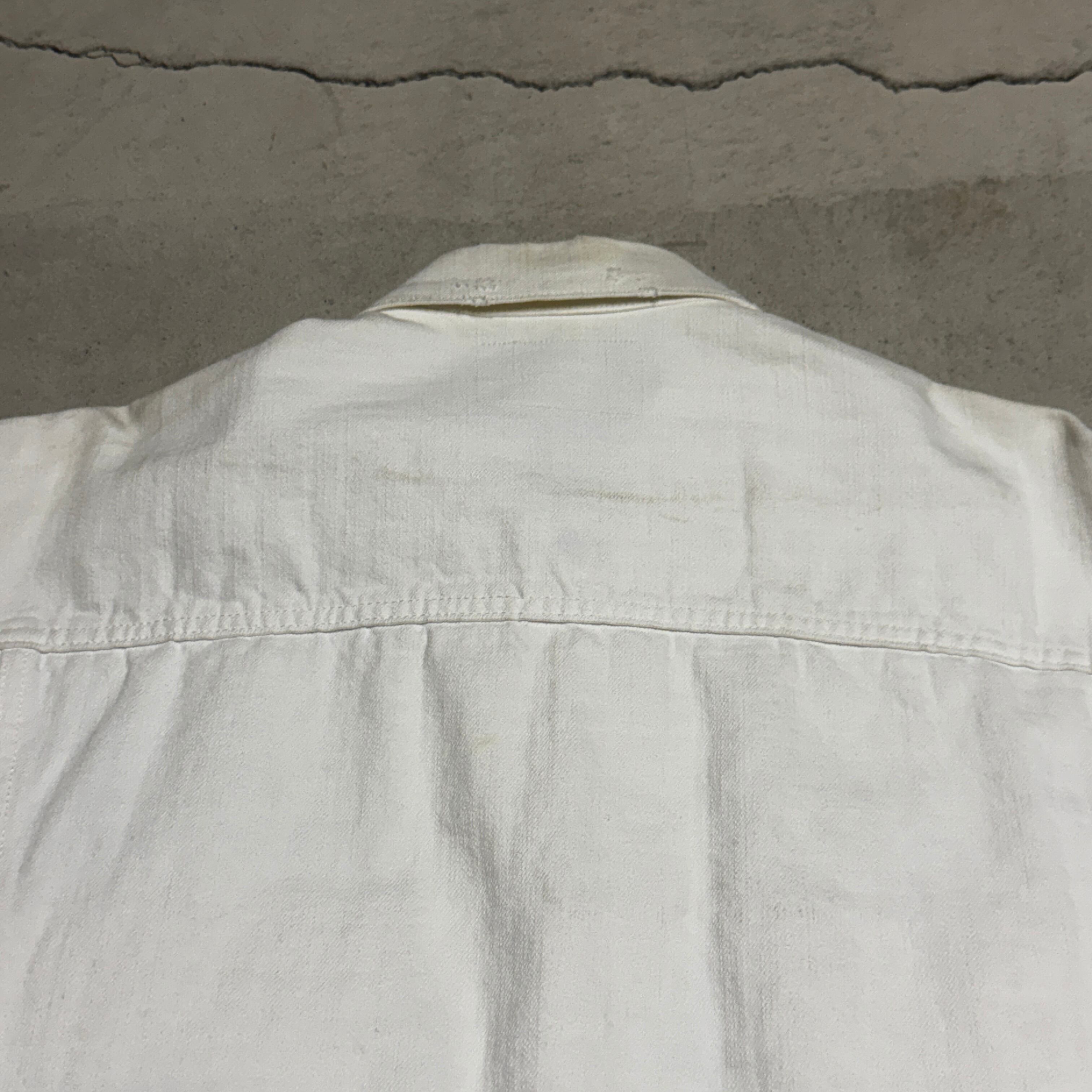 H BEAUTY &YOUTH DAMAGE TRUCKER JACKET WHITE | safarionline