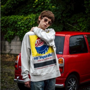 【SAINT Mxxxxxx】A-STMICHAM25042SM-HR1-0000-046/CRW NECK SWT/VAGUE ABUSE/WHITE