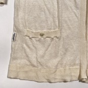 Mademoiselle NON NON マドモアゼルノンノン ロング リネン ニット カーディガン サイズ 38 M /ホワイト/サマーニット/麻素材