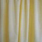 ブロックプリント生地【50cm単位】インド綿  チェック柄(小) 白×イエロー #50213-YL2