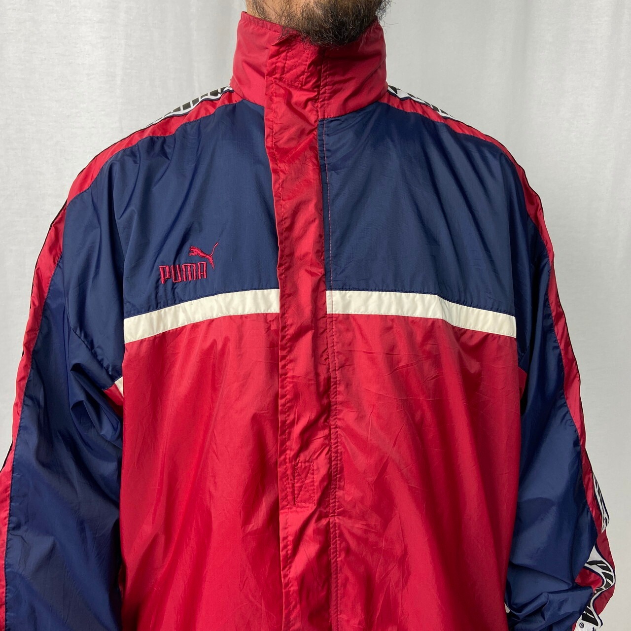 90年代 PUMA プーマ ナイロン トラックジャケット メンズXL相当 古着  