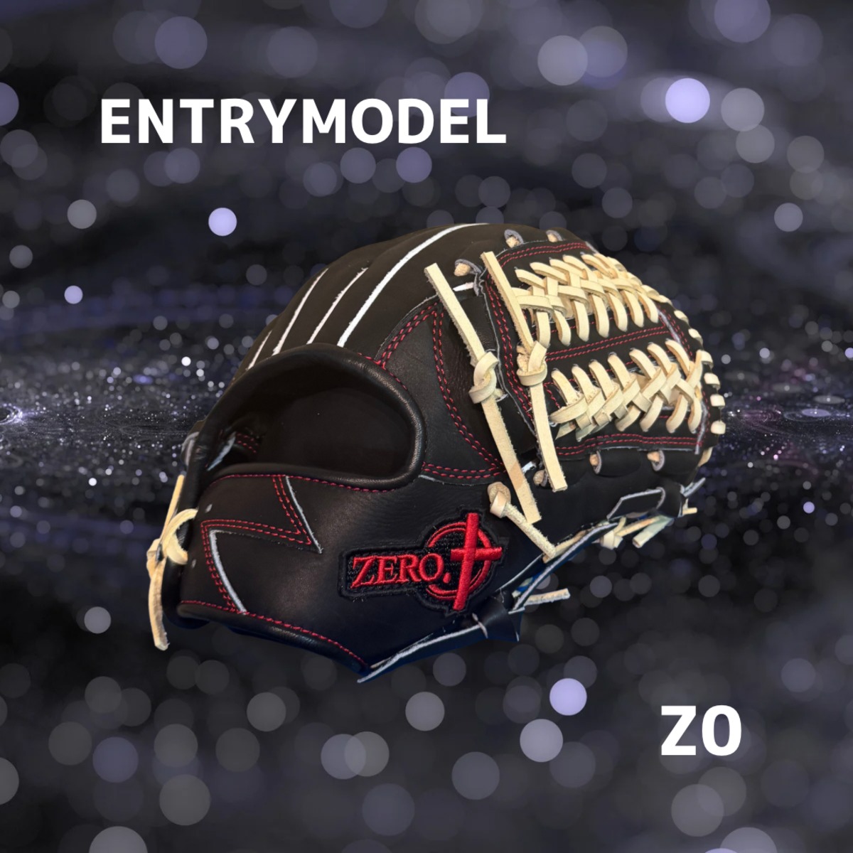 Z0 軟・硬式 Jr.オールラウンド用グローブ《ラベル》レッド | SHOP ZERO