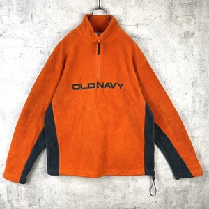 オールドネイビー ハーフジップフリース 刺繍ロゴ