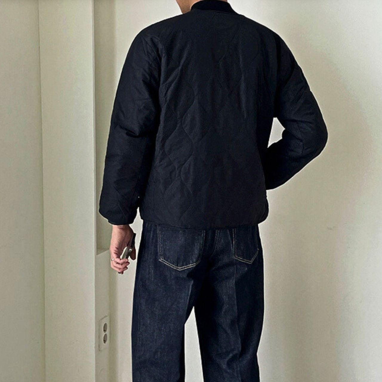 ノーカラーキルティングジャケット　MT0080358