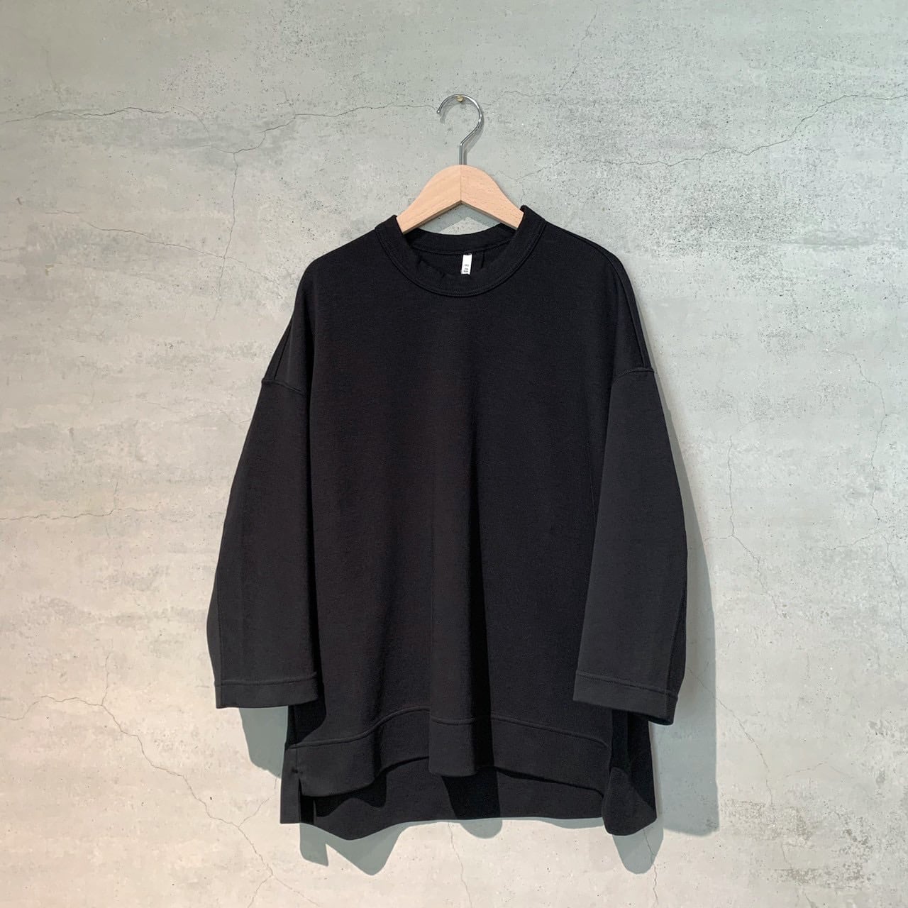 FIRMUM /クルーネックプルオーバー FIRMUM】コットン&ポリエステルマルチレイヤーニットクルーネックプル