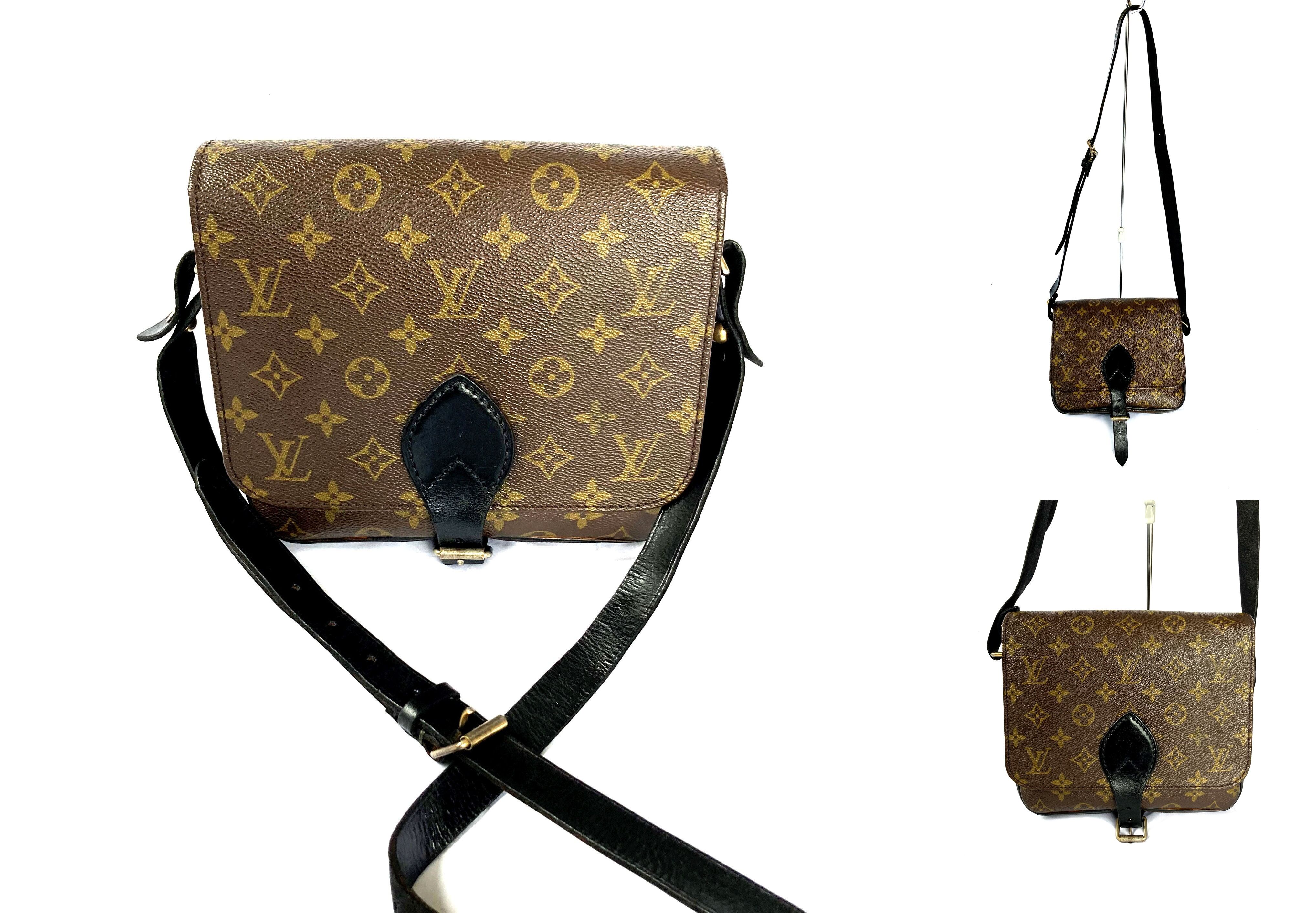 ルイヴィトン LOUIS VUITTON カルトシエール モノグラム ブラックレザー ポシェット ショルダー バッグ ミニ