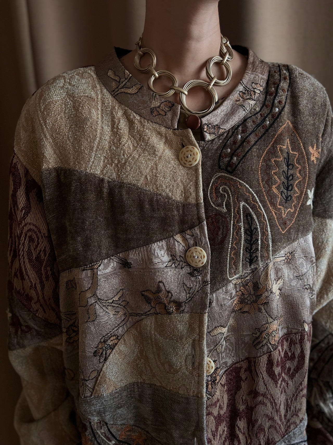 maggie barnes patchwork vintage jacket-5006-9