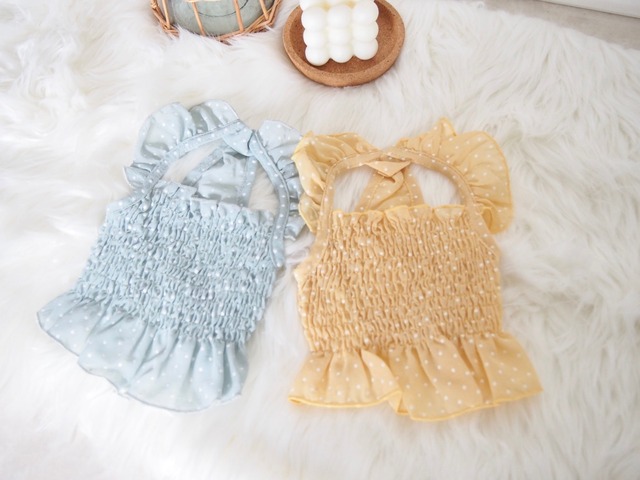 フリルドットカットソー