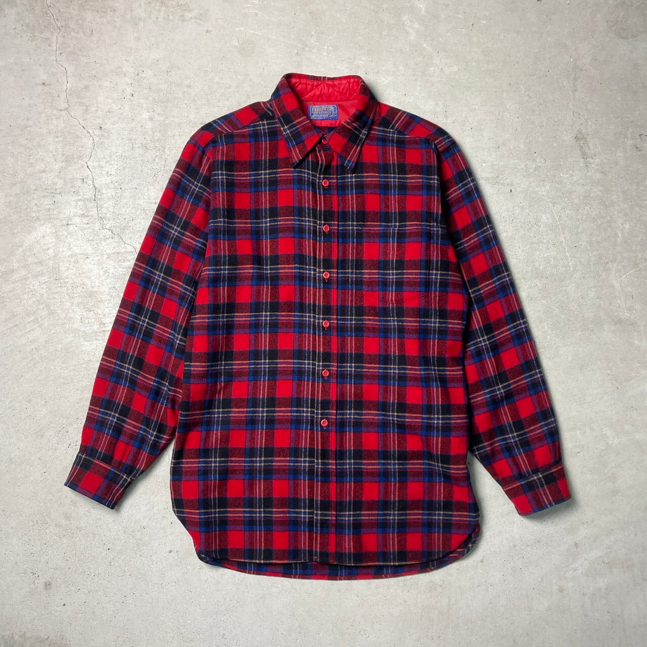 70年代 USA製 PENDLETON ペンドルトン チェックシャツ ウールシャツ 