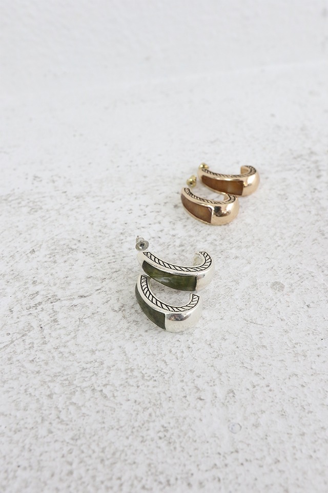 コンチョラインフープピアス / Concho Line Hoop Earrings (25P49010H)