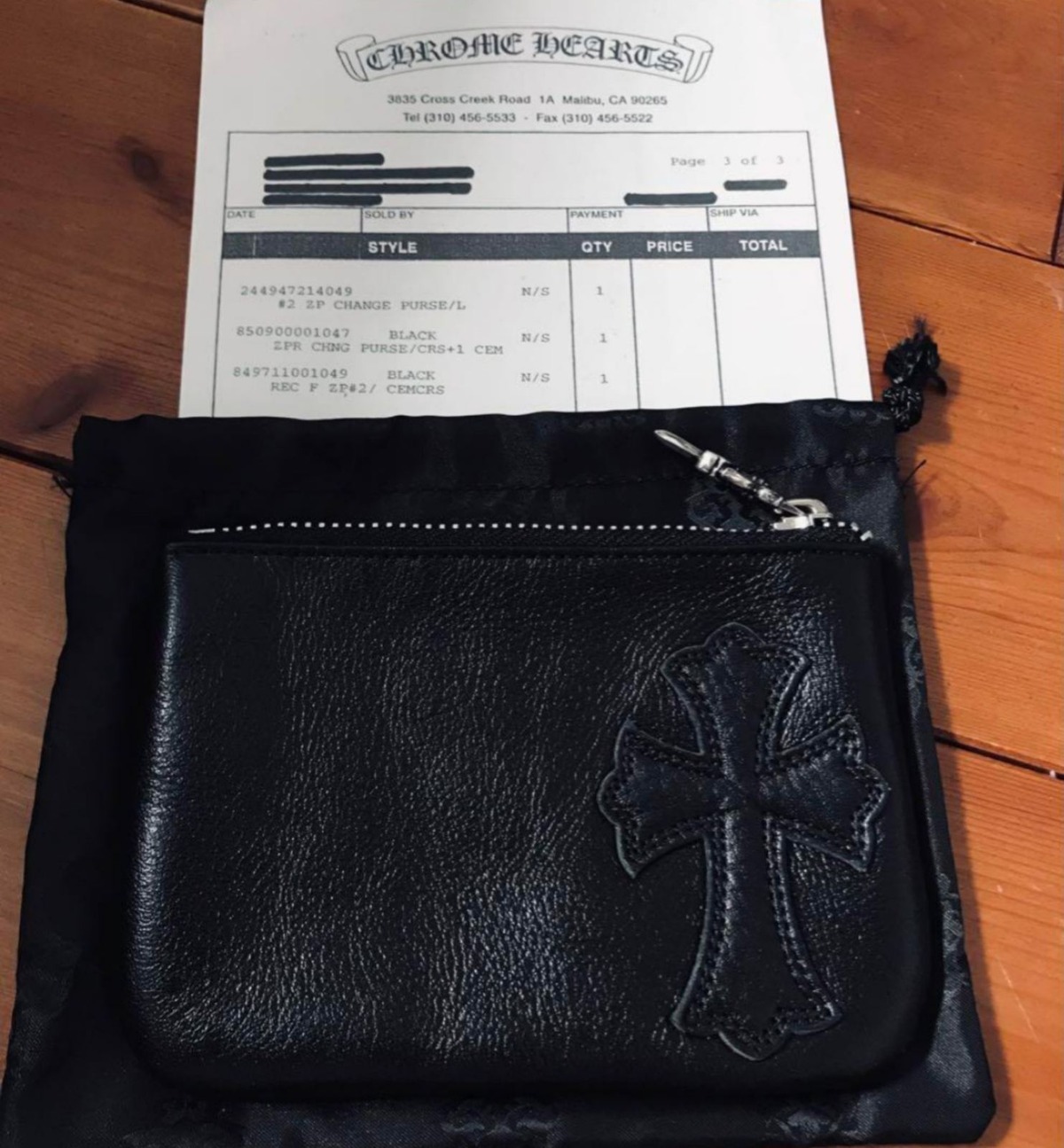 クロムハーツ ZPR CHNG PURSE2/チェンジパース #2ダガージップファー  