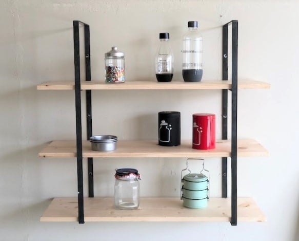 ウォールシェルフ・ラック【アイアンウォールラック/Iron Wall Rack/3