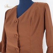 フラメンコ 衣装 マンサニージャ Manzanilla ファルダ スカート トップス ツーピース セットアップ 上下セット 茶色 レース 上品 高級感 ブラウン系 大人っぽい お洒落 シンプル ファッション ダンス衣装 フラメンコスタイル オシャレスカート パーティー ステージ衣装 コスチューム