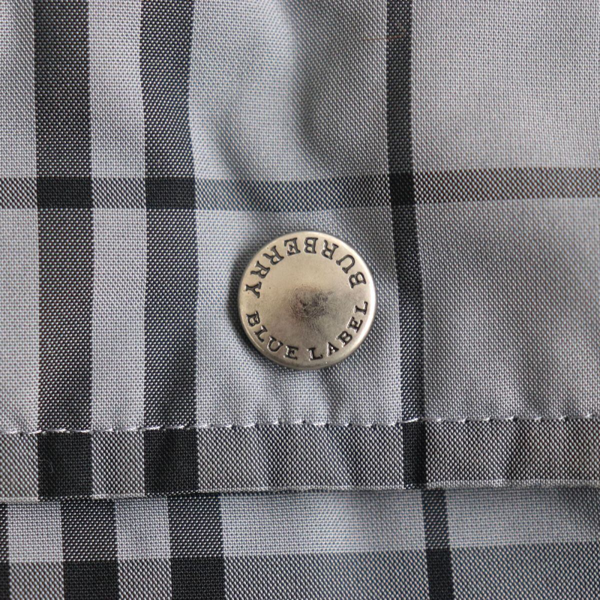 BURBERRY BLUE LABEL ダッフルコート M 黒と白のストライプ