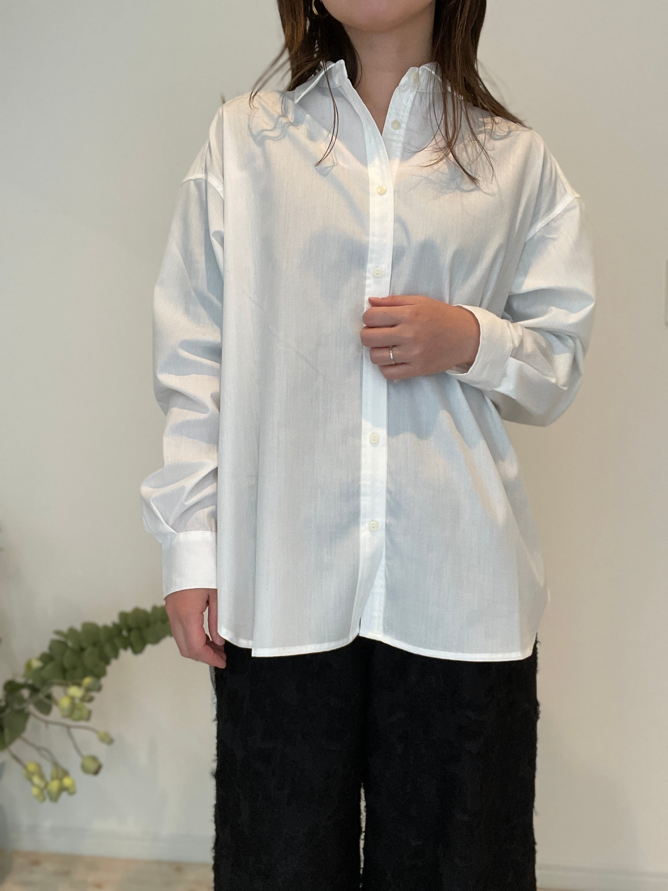 【SELECT】台衿付きワイドシャツ
