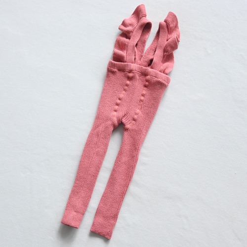 《condor》Warm cotton leggings with flounced suspenders / カラー126