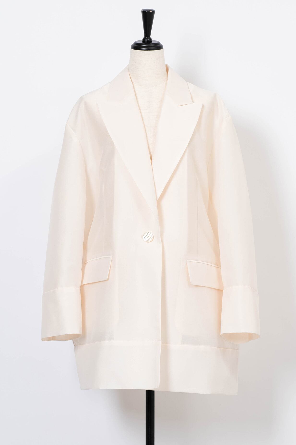 Sheer Big Jacket OFF WHITE
