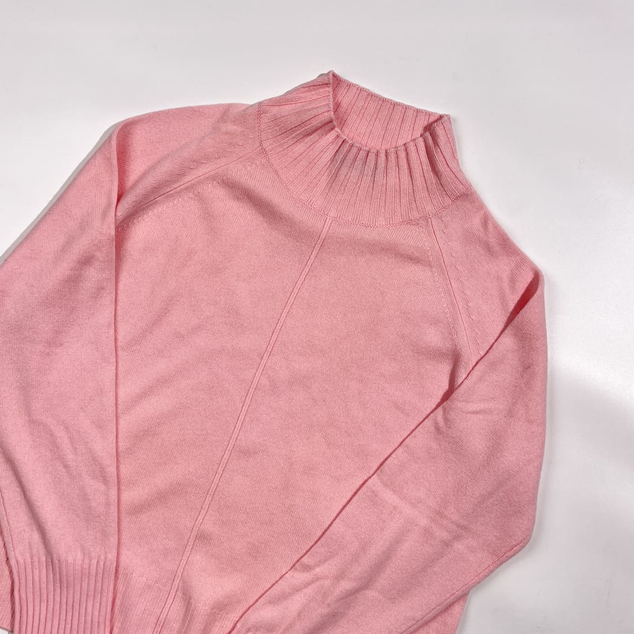 カシミヤ100% 高島屋 TAKASHIMAYA タカシマヤ ハイネック ニット セーター M /パウダーピンク系 レディース