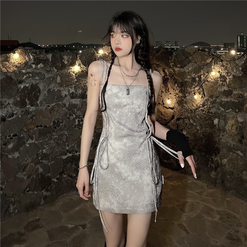 スカート サマーウェストショートスリムドレス ストリート 大人ガーリー スウィート キュート カジュアル 夏物 Brother_is_Style92482497572