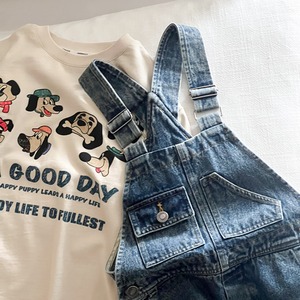 秋レトロ磨きデニムサロペット