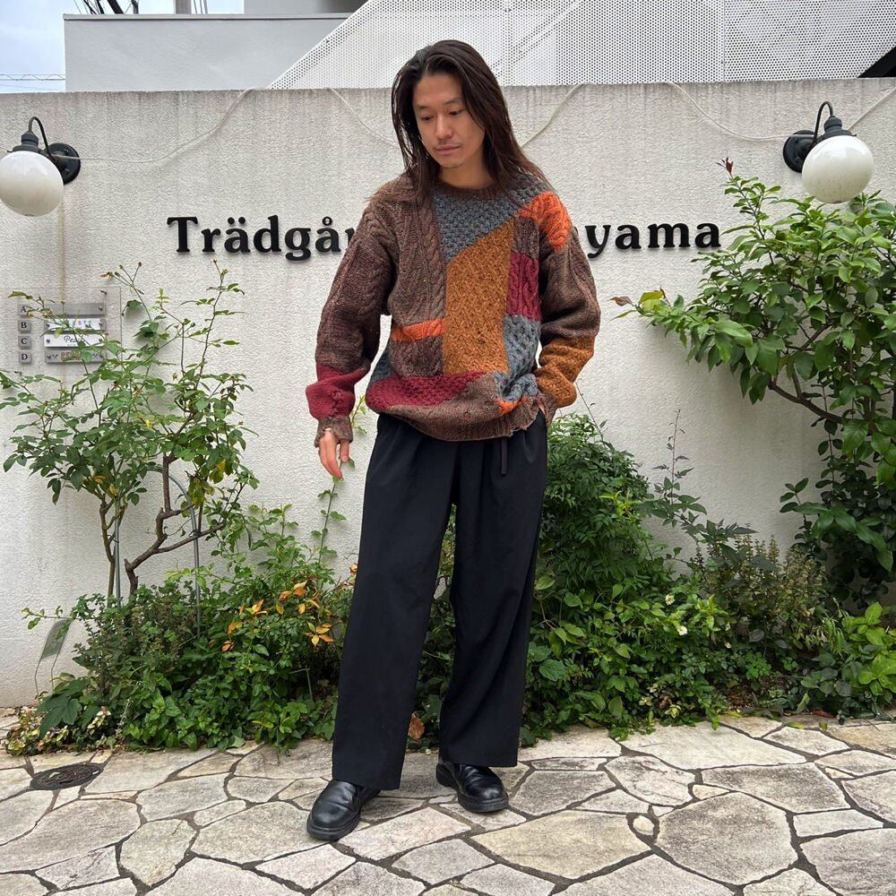 Woolrich] Vintage High Aging Hand Knit Sweater [1990s-] Vintage